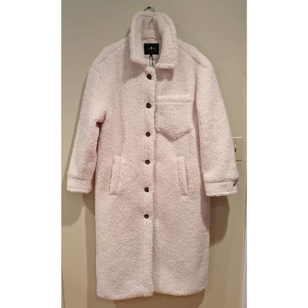 7 For All Mankind Cream Teddy Jacket